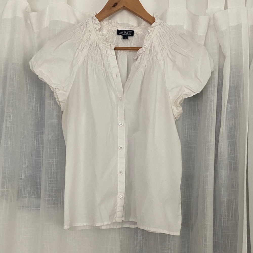 J. Crew Crisp White Blouse